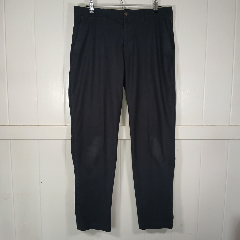 Lululemon Commission Pant Slim Men 33x30 Black Warpstreme Chino Trouser